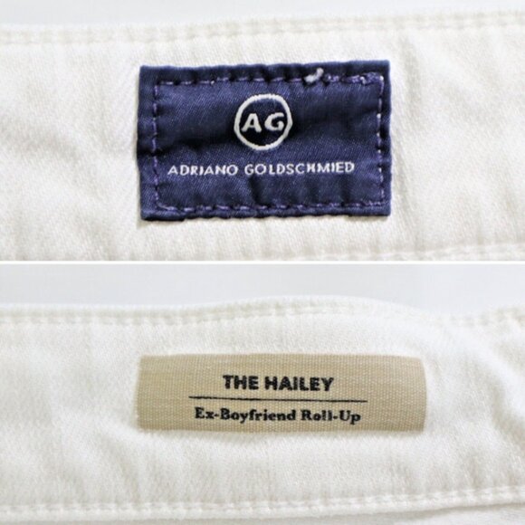 AG Adriano Goldschmied Size 28 Hailey Ex Boyfriend Jean Shorts White - Picture 8 of 10